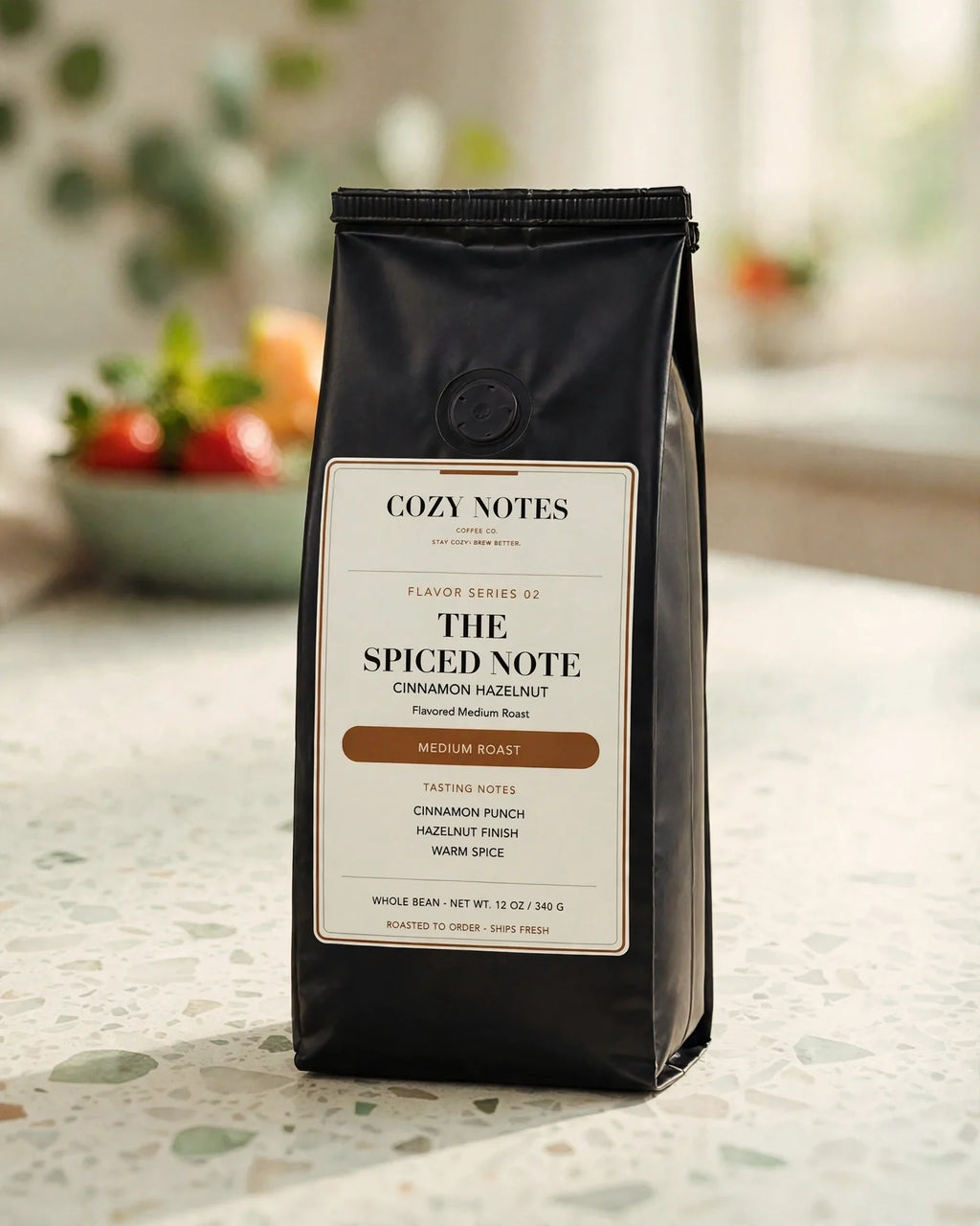 Cozy Notes The Spiced Note — Cinnamon Hazelnut Flavored Medium Roast Coffee