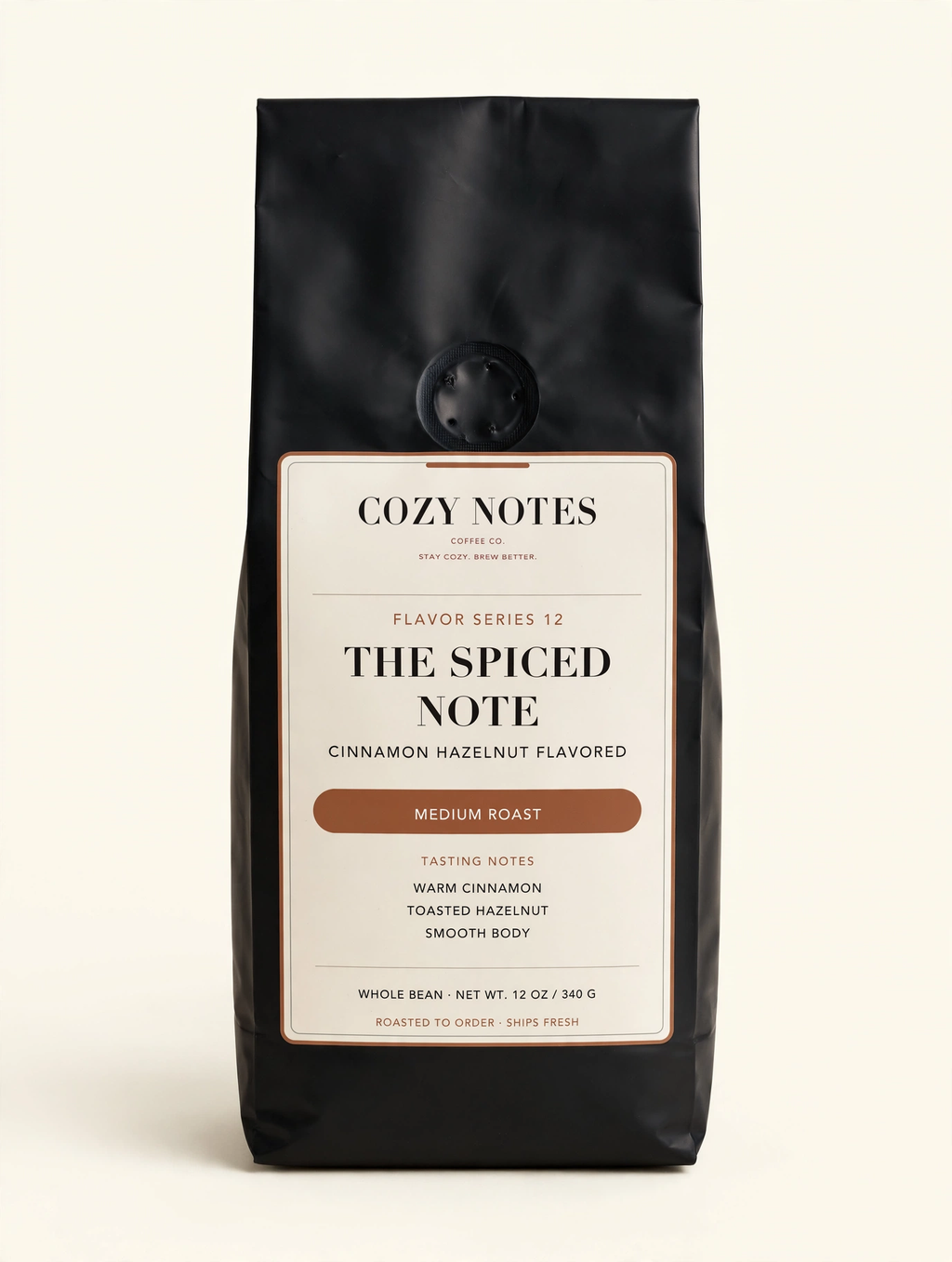 Cozy Notes The Spiced Note — Cinnamon Hazelnut Flavored Medium Roast Coffee