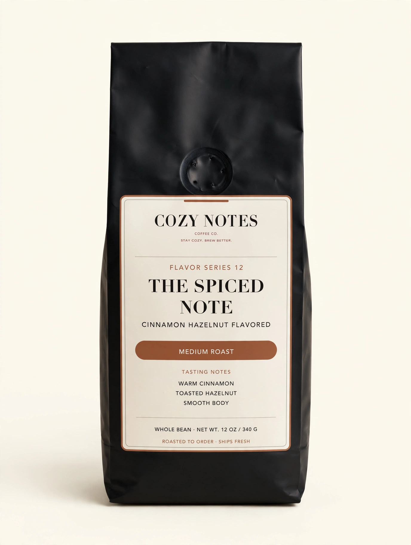 Cozy Notes The Spiced Note — Cinnamon Hazelnut Flavored Medium Roast Coffee
