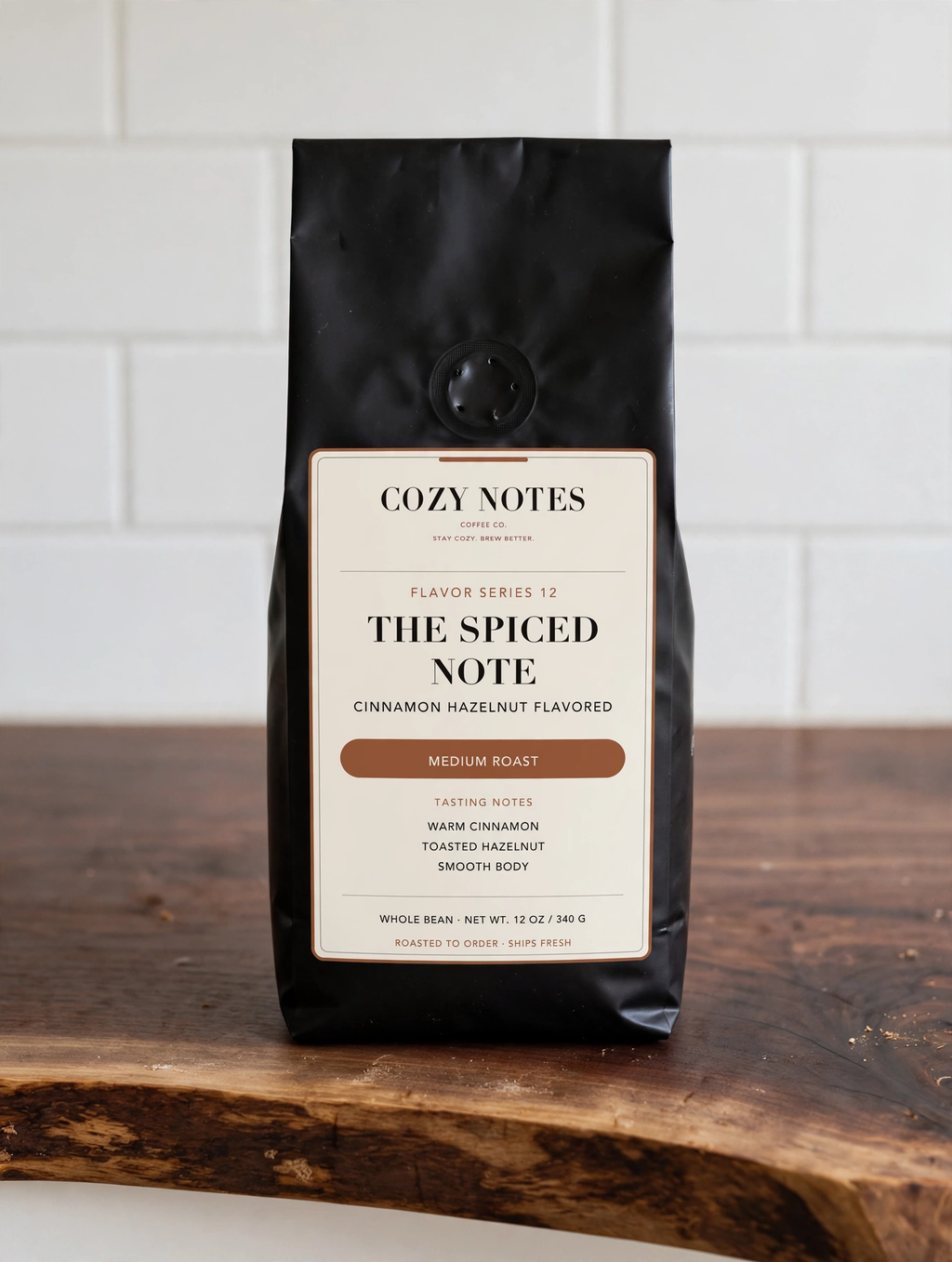 Cozy Notes The Spiced Note — Cinnamon Hazelnut Flavored Medium Roast Coffee