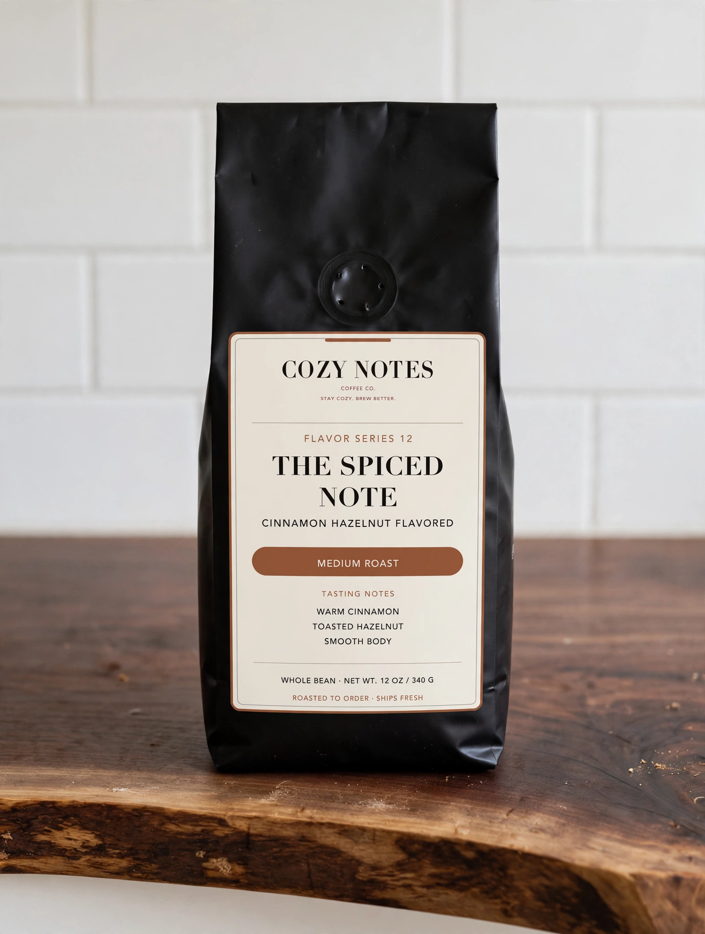 Cozy Notes The Spiced Note — Cinnamon Hazelnut Flavored Medium Roast Coffee