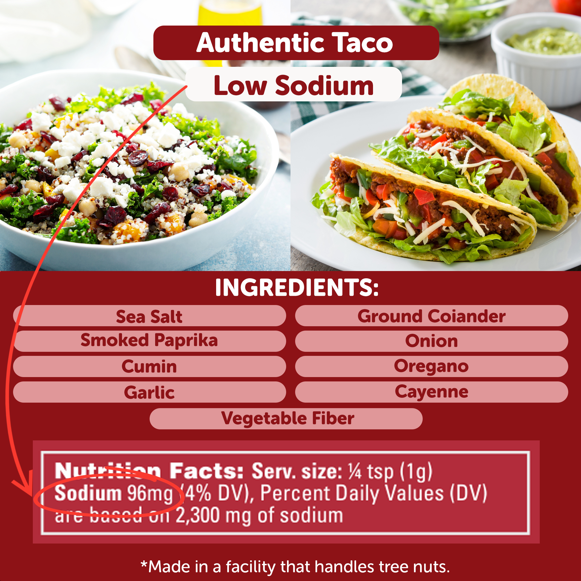 Low Sodium Taco Seasoning | Clean Label, GLP-1 Friendly Mexican Spice