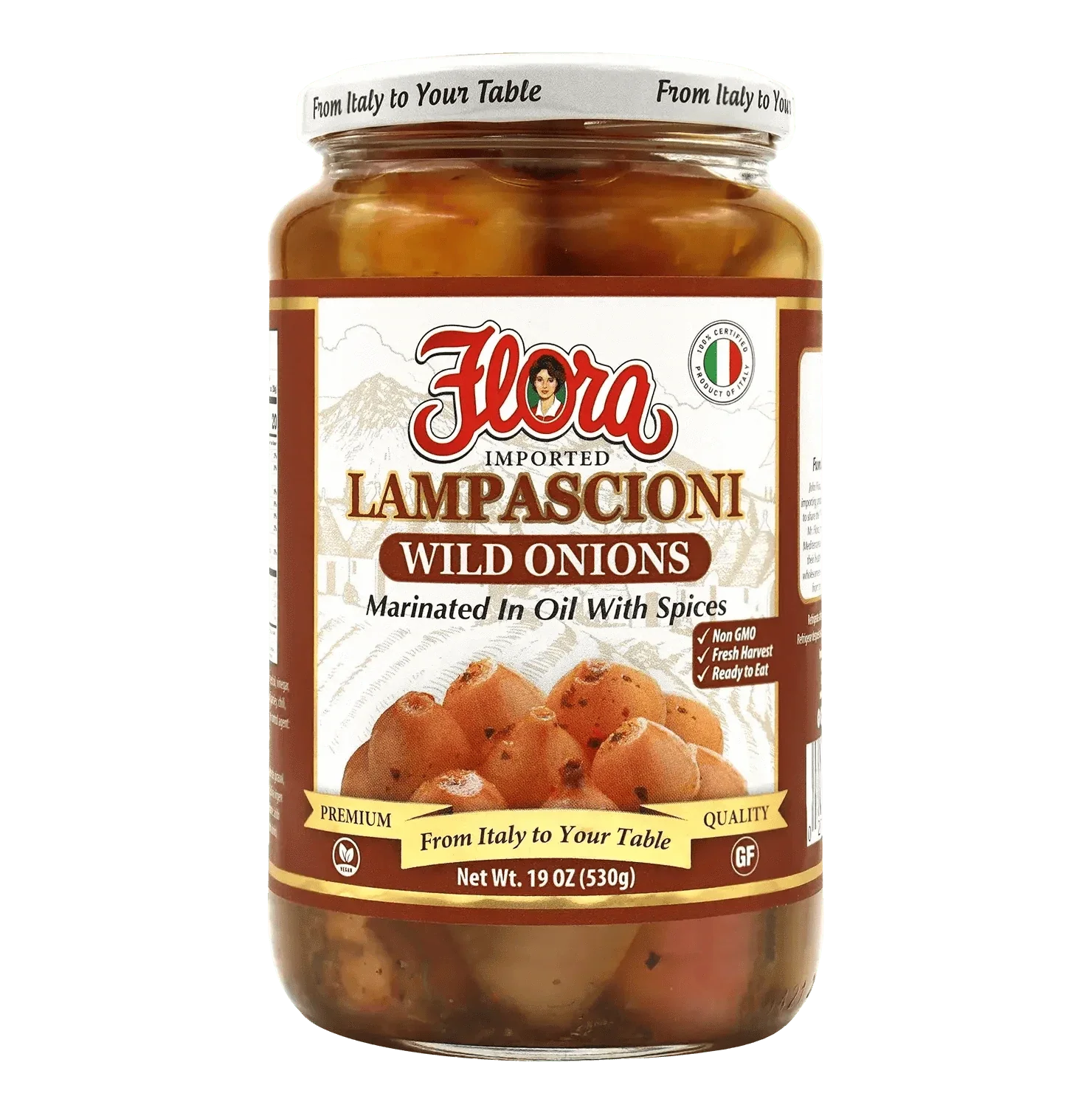 Lampascioni Wild Onions - Marinated In Oil With Spices - 19 oz
