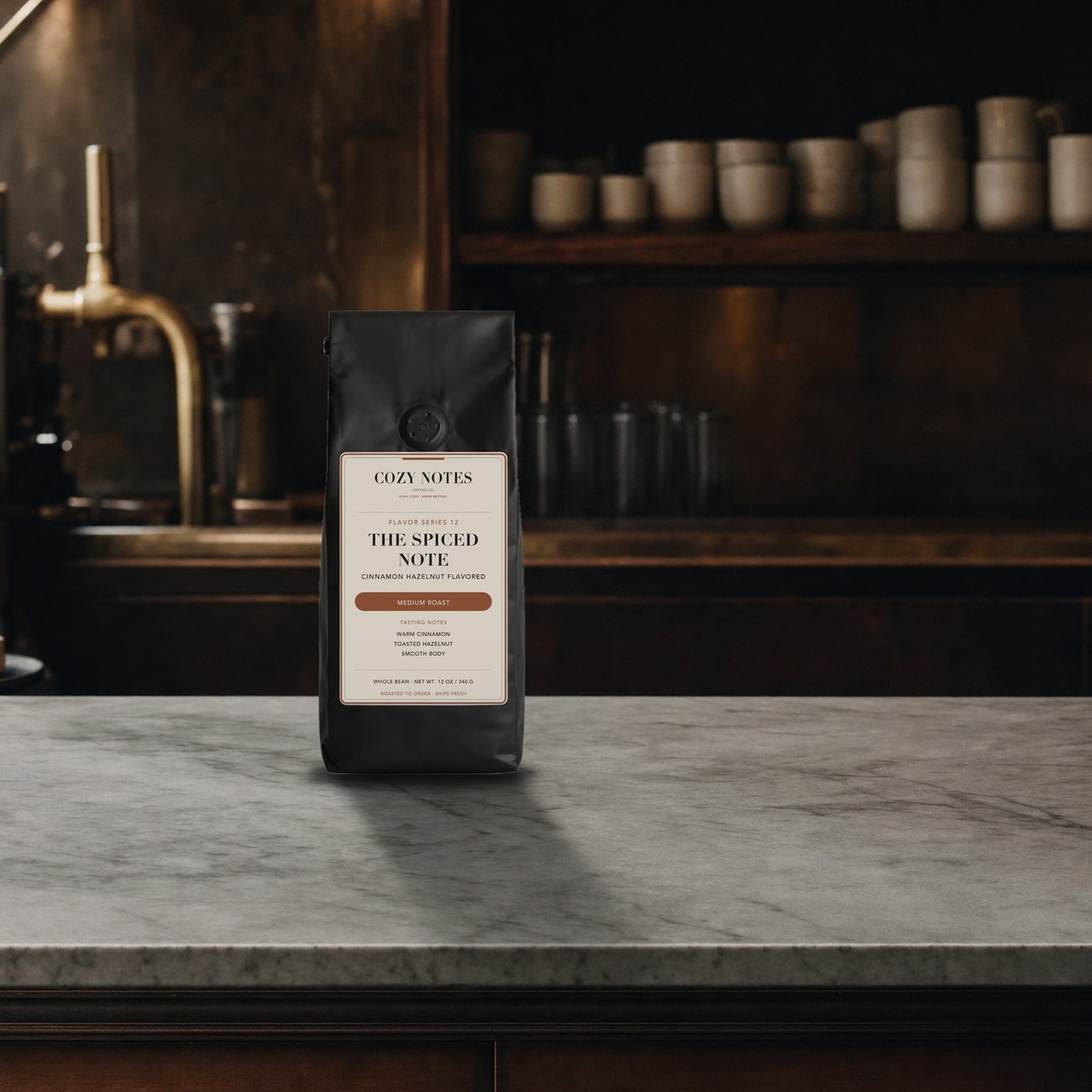 Cozy Notes The Spiced Note — Cinnamon Hazelnut Flavored Medium Roast Coffee